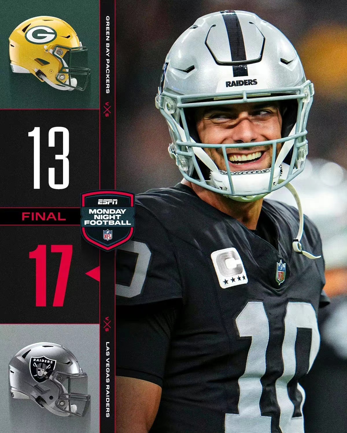 Les Raiders contre-attaquent avec succès, un moment glorieux sur le champ de bataille de la NFL